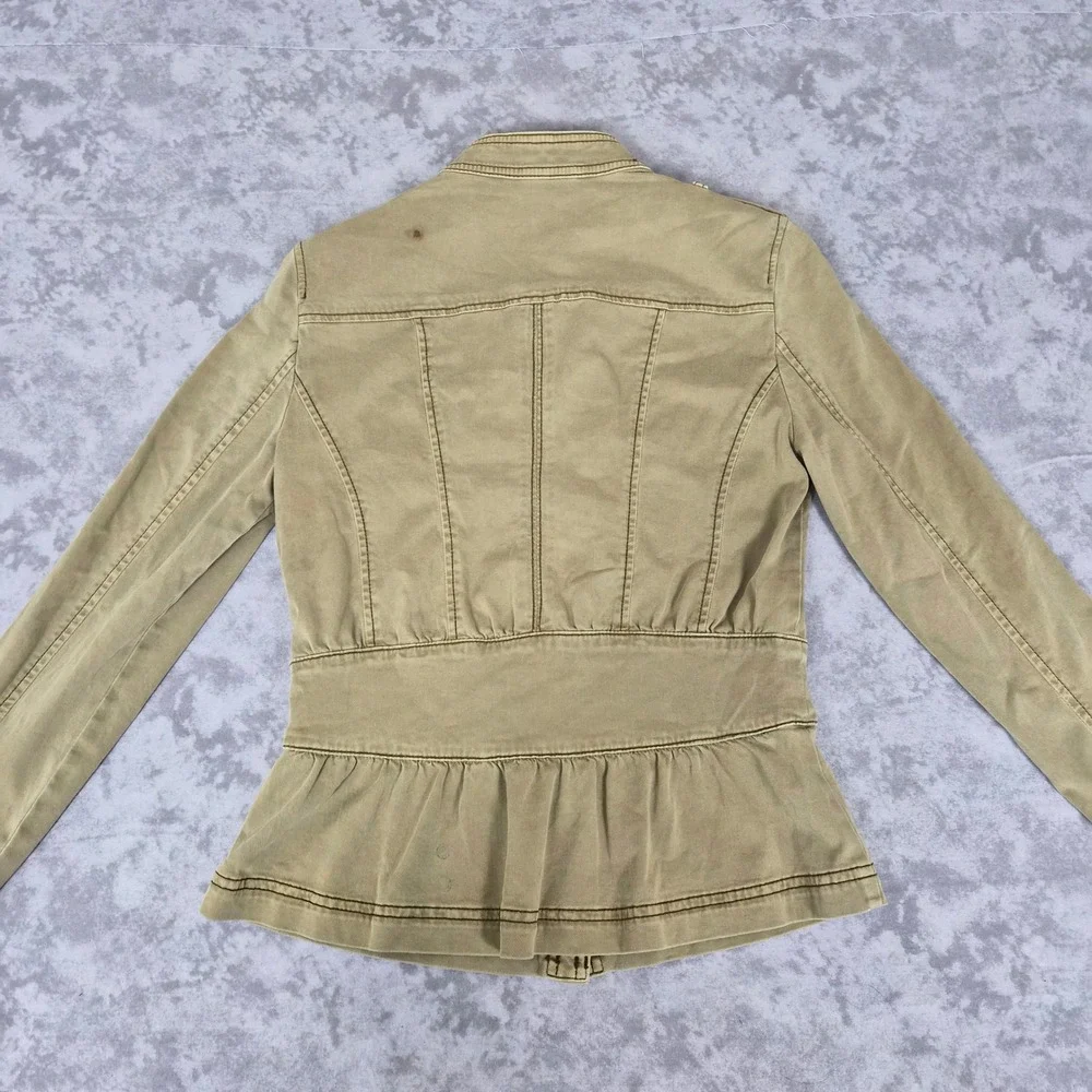 White House Black Market Military Jacket Women 2 Bratzcore Y2K Streetwear Peplum
